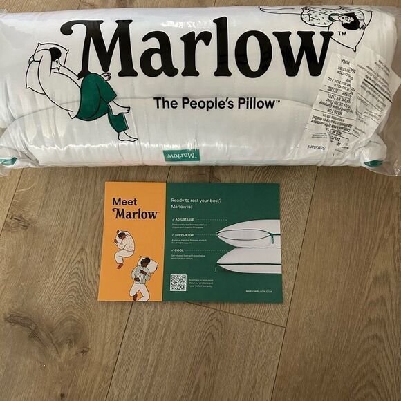 SOLD Marlow Pillow, The People Pillow, White, Standard size, NWT - Picture 7 of 12